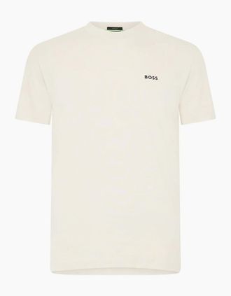 HUGO BOSS Mens Logo T-Shirt, Logo Design - White - Size: 44
