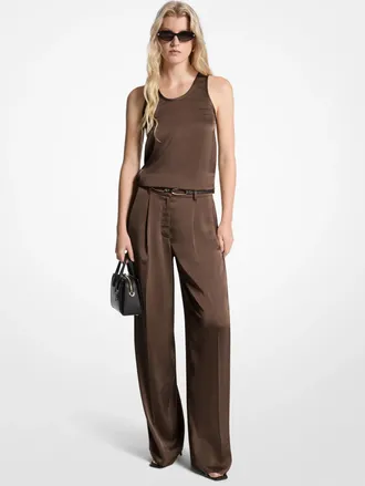 Michael Kors Drapey Satin Wide Leg Pants