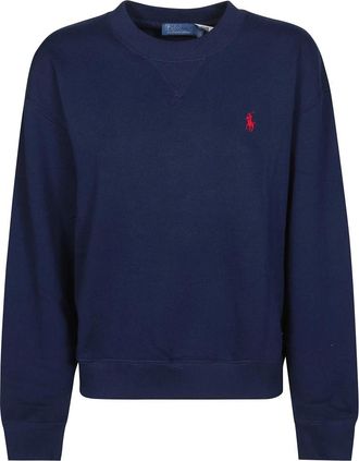 Polo Ralph Lauren Felpa Girocollo Garzata - Dames - Sweatshirts - Blauw - L - Hoodies & sweatvesten