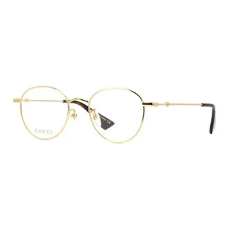 Gucci GG0607OK Round Metal Frame Eyeglasses - Gold