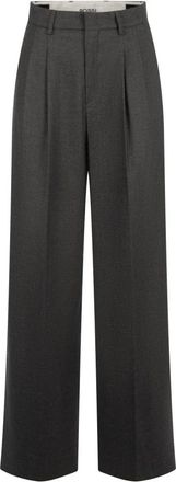 Rossi Pantaloni a vita alta con pinces - - Trousers - Donna - Grigio - S