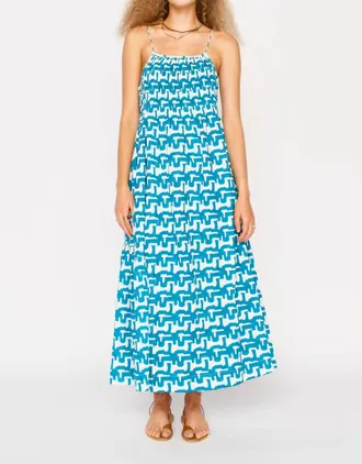 Mirth Janeiro Dress In Azure Popova