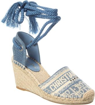 Dior Granville Canvas Wedge Sandal