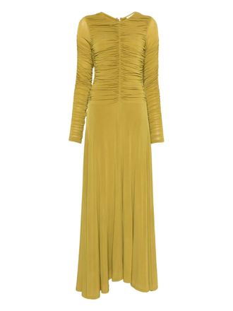 Tove gathered detail dress - Groen