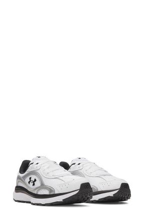 Under Armour UA Tech Runner Sneaker in White /Metallic Silver at Nordstrom, Size 10.5