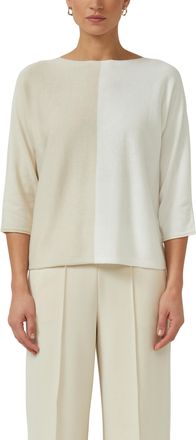 s.Oliver Black Label Strickpullover S.OLIVER BLACK LABEL, Damen, Gr. 34, beige nature, Strick, Obermaterial: 50% Baumwolle, 50% Modal, mehrfarbig, regular fit normal, U-Bo