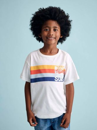 Vertbaudet Verspieltes Jungen-T-Shirt wei&szlig;