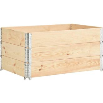 vidaXL Arriates De Madera Maciza De Pino 3 Unidades 80x120 Cm Vidaxl