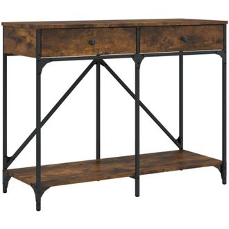 vidaXL Console Table Smoked Oak 100x39x78.5 cm Engineered Wood vidaXL