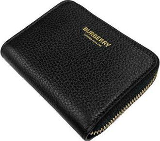 Burberry Calf Grain Leather Wallet - Black