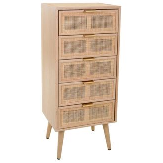 Wanderlust Deco Sinfonier de mdf y rejilla marr&oacute;n 42x36.5x100.5