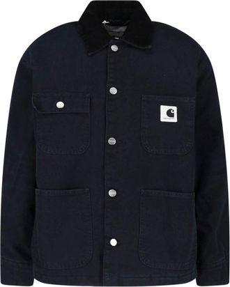 Carhartt Work in Progress Black OG Michigan Corduroy Collar Quilted Cotton Jacket