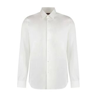 Gucci Formal Shirts, male, White, Size: S Poplin Shirt with Long Sleeves