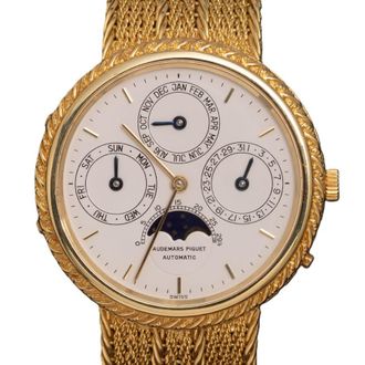 Audemars Piguet Pre-owned Audemars Piguet Quantieme Perpetual Automatic White Dial Unisex Watch 5549