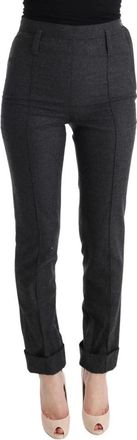 Ermanno Scervino Casual Skinny Broek - Dames - Slim Fit Broeken - Grijs - S - Wol - Broeken