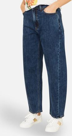Yumi Denim Barrel Relaxed Fit Jeans in Blue at Nordstrom, Size 10