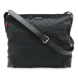 Gucci Black Green Red Color White Yellow Gg Canvas Shoulder Bag (Pre-Owned)