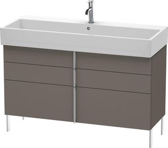 Duravit Duravit Vero Air Mueble De Pared 118,4 X 43,1 Cm, 2 Cajones, 1 Caj&oacute;n, Para Vero Air 235012, Color (frente/cuerpo): Flanela Gris Seda Lacado Mate - Va6