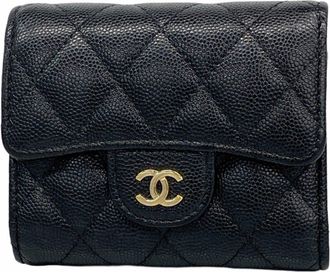 Chanel Grained Calfskin Wallet (Tri-Fold) (Pre-Owned)