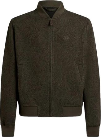 Etro Jacquard Bomberjack met Arnica-motief - Heren - Jassen - Groen - Maat: M Zijde