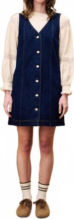 FRNCH Nala Denim Dress In Midnight Blue