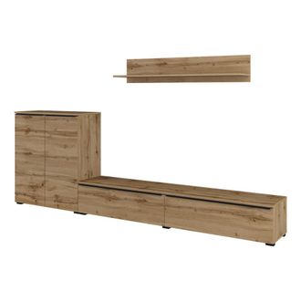 Petits Meubles Mueble TV de pared 260 cm estratificado marr&oacute;n