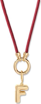 Brook & York Kai Initial Charm Necklace in Gold/Purple F at Nordstrom