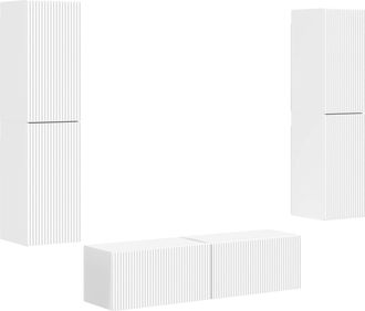 vidaXL Conjunto De Mueble De Tv 6 Uds. Madera De Ingenier&iacute;a Vidaxl