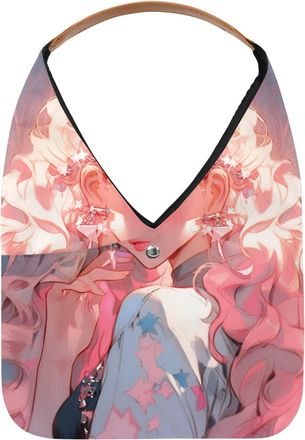 Generic Flamingo Girl Reusable Lightweight Grocery Bags - Foldable Into Compact Pouch, Washable & Sturdy, Multipurpose for Shopping and Travel