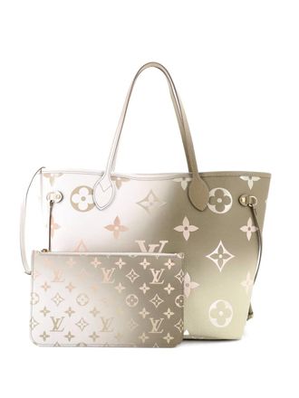 Louis Vuitton Neverfull NM Spring in the City Monogram Giant Canvas MM shopper - Groen