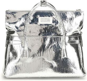Maison Margiela Zilveren Kalfleren Bos Taurus Handtas