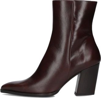 Zinda 3203 Enkellaarsjes - Dames - Cowboylaarzen - Bruin - 40 EU - Leer - Schoenen