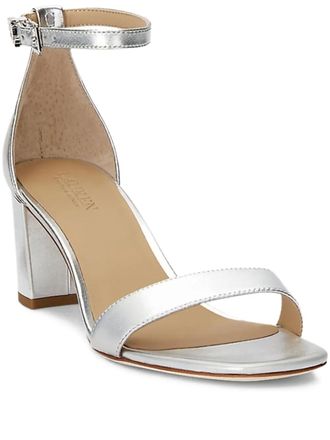 Lauren Ralph Lauren Sandali con cinturino metallizzato alla caviglia - Argento