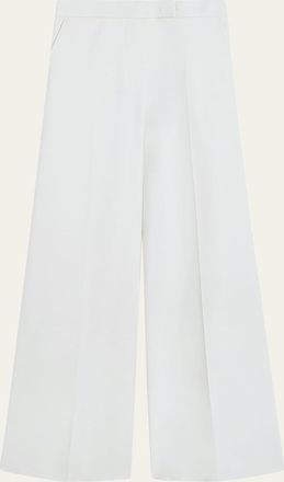 Max Mara Cotton Wide-Leg Tailored Pants