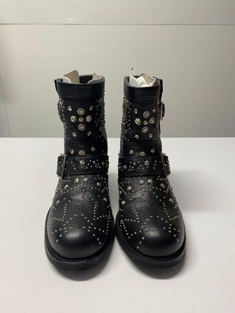Jimmy Choo London Jimmy Choo bikerlaarzen met studs voor jongeren in zwart leer