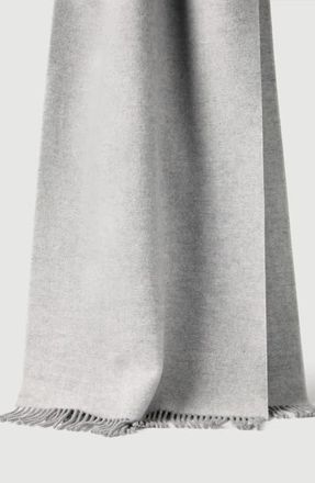 Brunello Cucinelli Hooded wool and cashmere knit scarf in Light Grey at Nordstrom