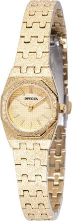 Invicta Mini 49871 Dames Horloge - Quartz Uurwerk - Roestvrij Staal met gouden Wijzerplaat - 19mm