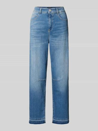 Marc Cain Relaxed Fit Jeans im Used-Look in Bleu Melange, Gr&ouml;&szlig;e 34
