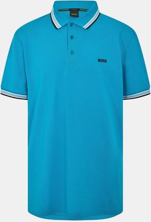 HUGO BOSS Mens Hbg Paddy Euro Polo Shirt in.Turquoise/Aqua - Blue - Size Medium