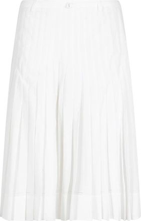 Low Classic Pleated Midi Skirt - Dames - Midirokken - Wit - S - Rokken