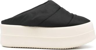 Rick Owens quilted platform slippers - men - Polyester/Rubber/Recycled Nylon/Nylon/Polyurethane - 45 - Black