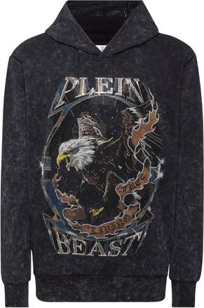 Philipp Plein Hoodie Sweatshirt - Heren - Hoodies - Zwart - 3XL - Katoen - Hoodies & sweatvesten