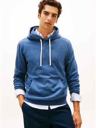 Tommy Hilfiger Mens Classic Brushed-Fleece Hoodie - Blue - XXL