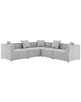 ModWay Saybrook Outdoor Patio Upholstered 5-Piece Sectional Sofa