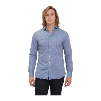 Traiano Rossini Radical Shirt - Heren - Casual Overhemden - Blauw - M - Overhemden