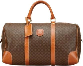 Celine Pre-owned Weekend Bags, female, Brown, Size: ONE SIZE Pre-owned Vintage Leather Weekend Bag