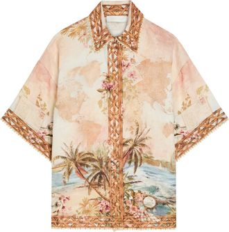 Zimmermann Mohan Printed Linen Shirt - Multicoloured - 4 (UK 16 / XL)