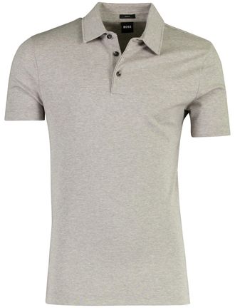 HUGO BOSS BOSS Black poloshirt grijs katoen normale fit
