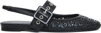 Halmanera Zwarte Ballerinas met Slingbag - Dames - Ballerinas - Zwart - 38 EU - Leer - Schoenen