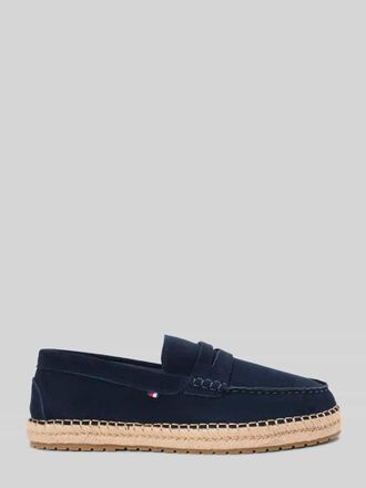 Tommy Hilfiger Loafer aus echtem Veloursleder in Dunkelblau, Gr&ouml;&szlig;e 41